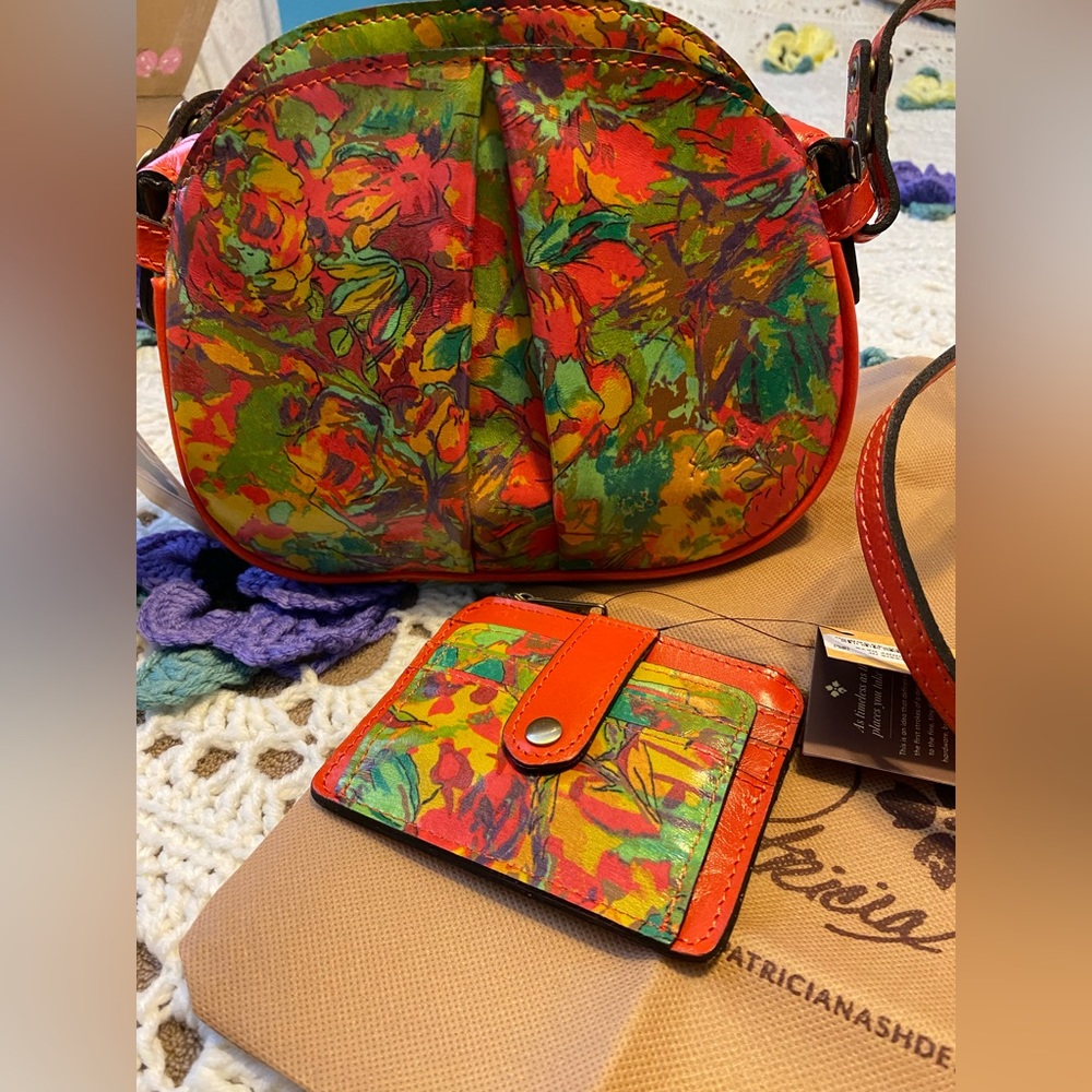 NWT Patricia Nash crossbody and Card Holder!  Sold as set!  Dust bag